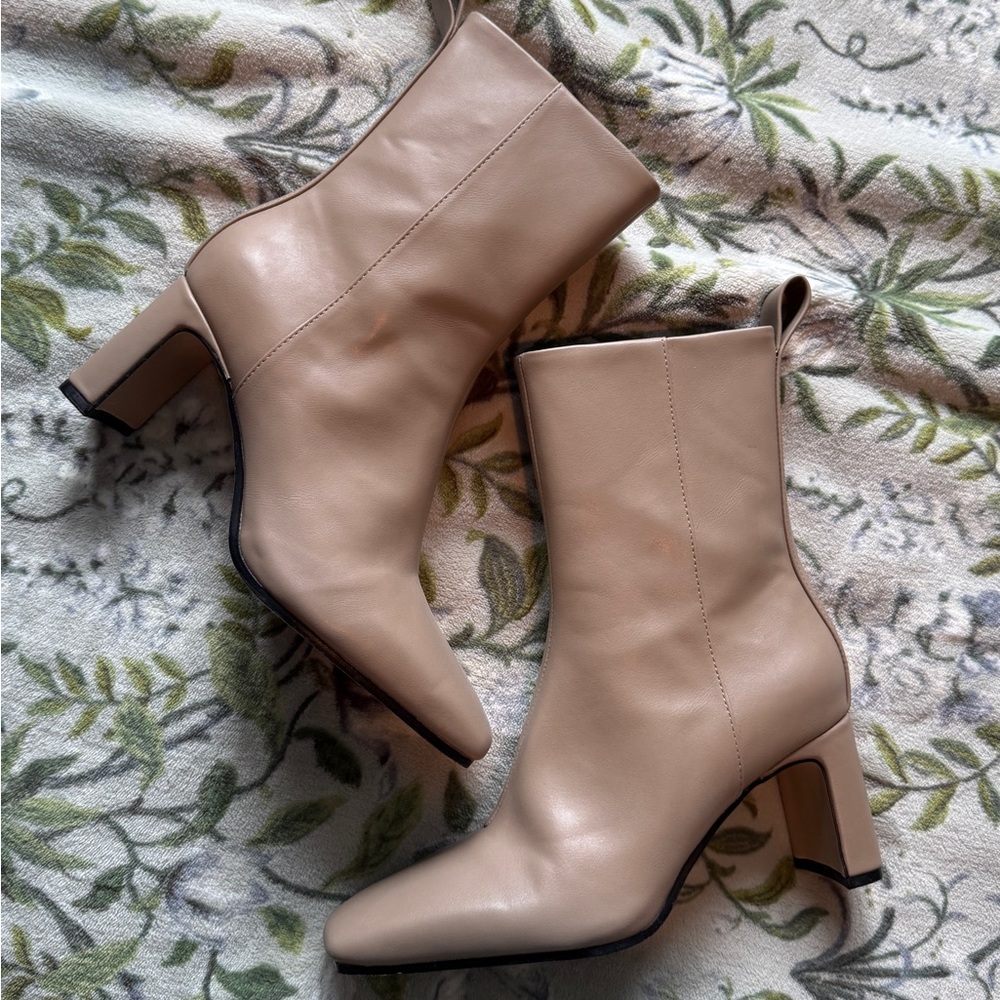 H&M Greige Ankle Booties size 36